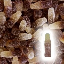 DULCEPLUS Bouteille Cola sucrée Blanche et marron (100g)